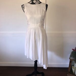 Asymmetrical white dress